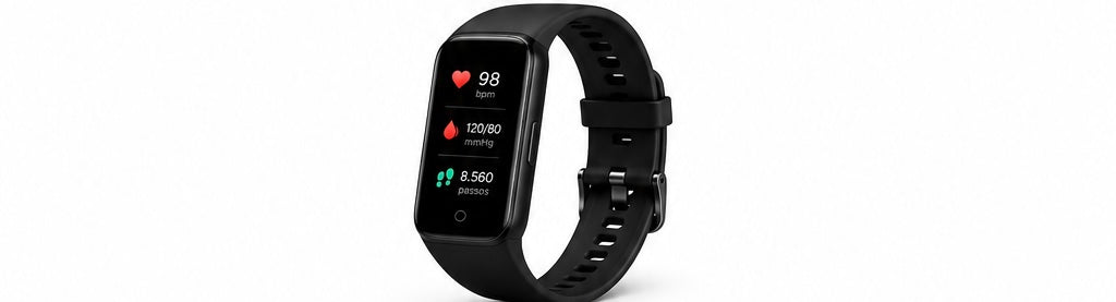 Pulseira Inteligente com Monitor de Frequência Cardíaca e Pressão Arterial IP67
