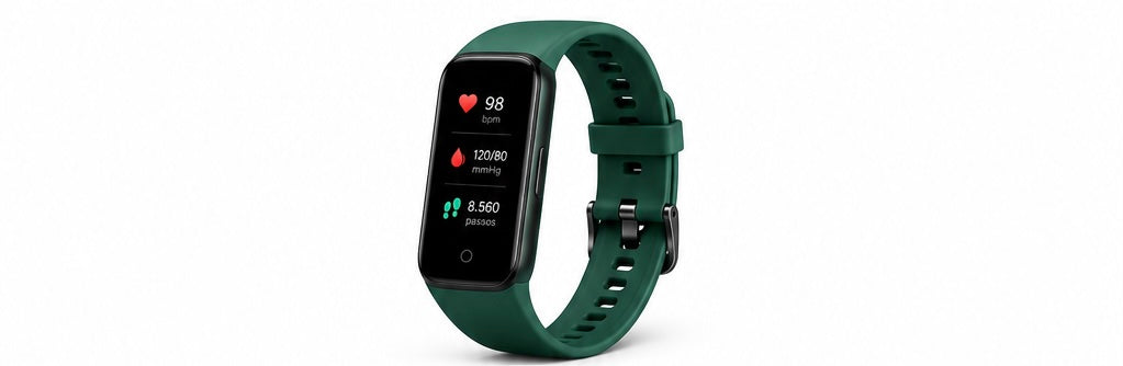 Pulseira Inteligente com Monitor de Frequência Cardíaca e Pressão Arterial IP67