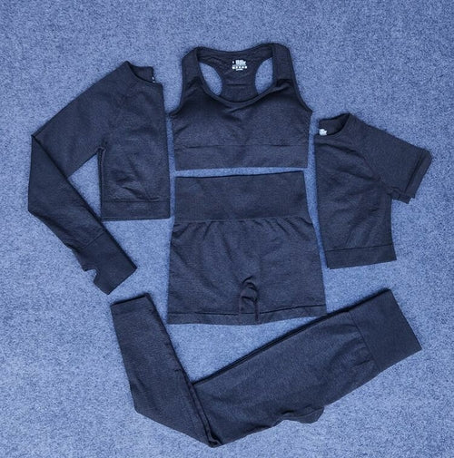 Conjunto de Yoga Sem Costúras 5 Peças