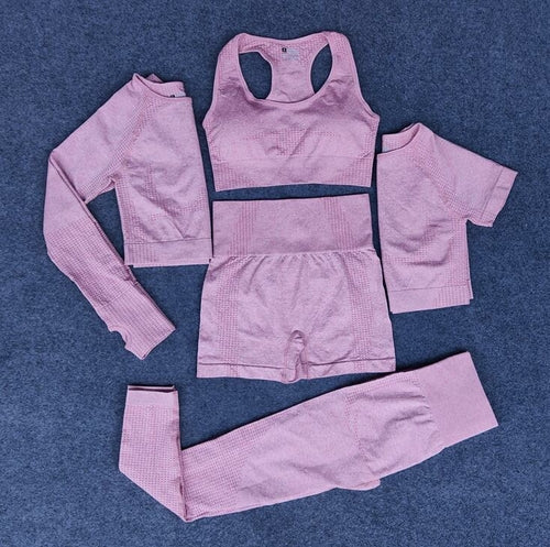 Conjunto de Yoga Sem Costúras 5 Peças